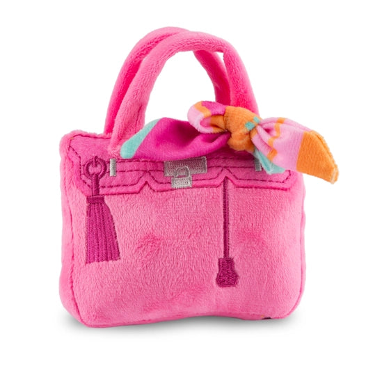 Barkin Bag - *Chic Doggie* Pink w/ Scarf Squeaker Dog Toy