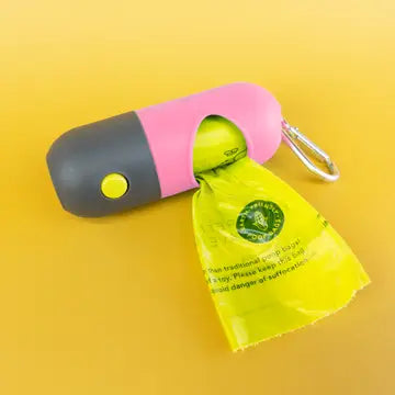 Poop Bag Dispenser with Led Flashlight