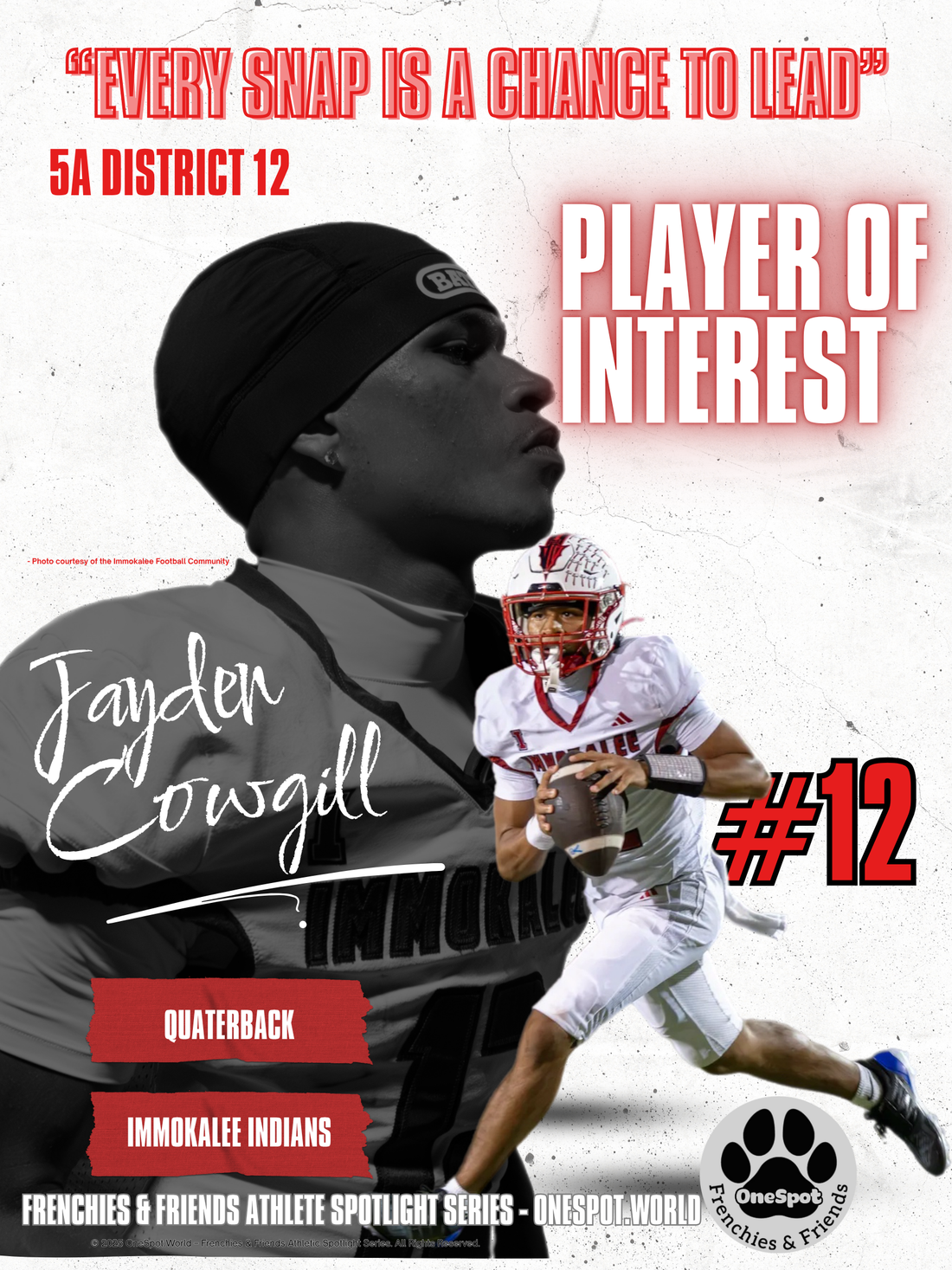 Frenchies & Friends Athletic Spotlight: Immokalee QB Jayden Cowgill