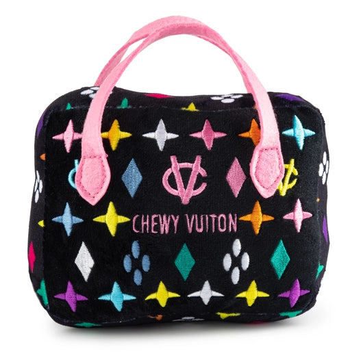 *NEW* Black Monogram Chewy Vuiton Handbag Squeaker Dog Toy