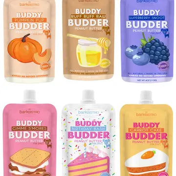 Dog Peanut Butter/Budder - 4oz Squeeze Packs