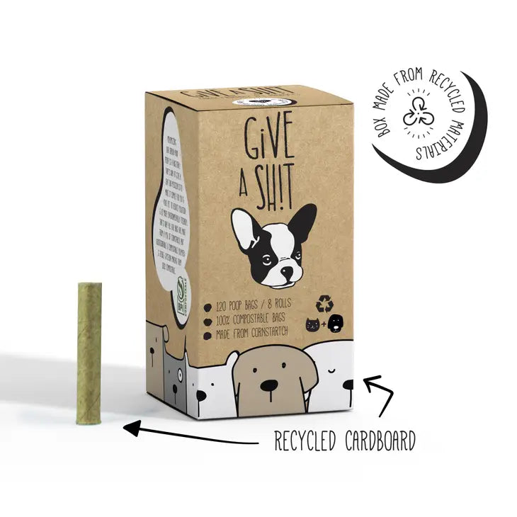 Compostable Dog Poop Bags | Box of 120, 4 rolls/30 bags or Box of 240, 8 rolls/30 bags