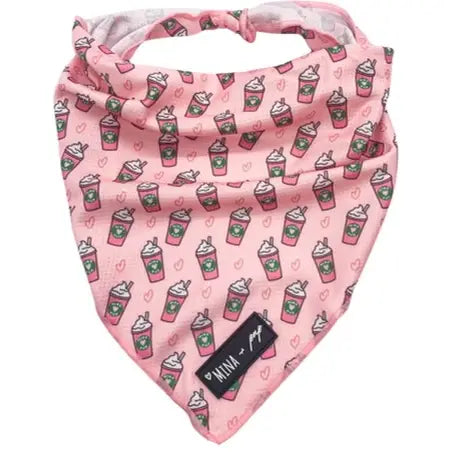 Pink Pupshake Cooling Tie On Dog Cat Bandana