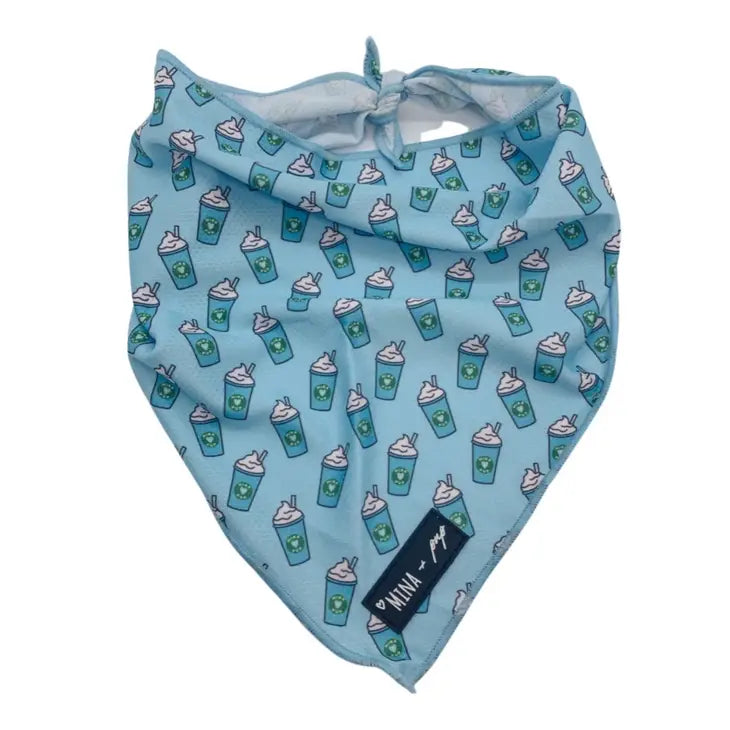 Blue Pupshake Cooling Bandana